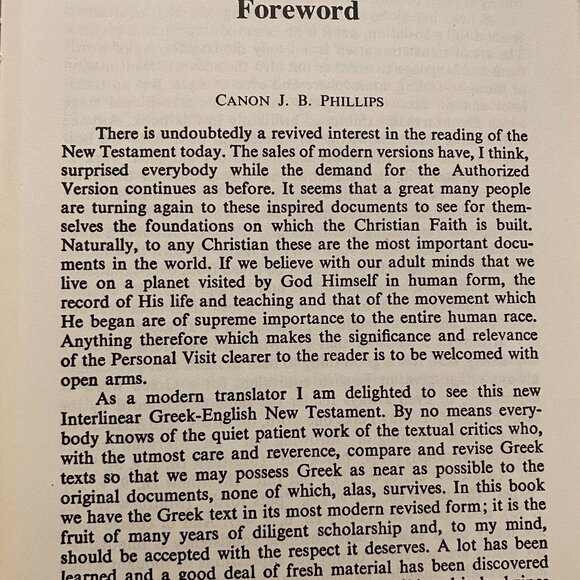 BIBLE THE NEW INTERNATIONAL VERSION INTERLINEAR GREEK-ENGLISH NEW TESTAMENT - Picture 4 of 11